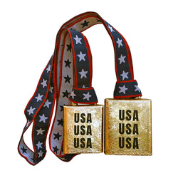 GO TEAM USA at the Olympic Games!  Cheering Bell Engraved with USA USA USA!