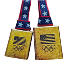 Bessie's Fav: U.S. Flag and 5 - Rings • Official Licensed Product of the U.S. Olympic Team - Cowbells.com