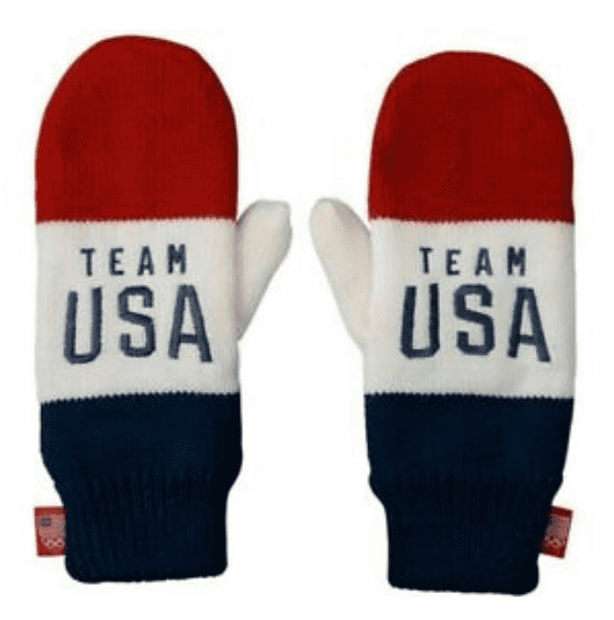 GO TEAM USA at the Olympic Winter Games!  Mittens and Cowbell Bundle